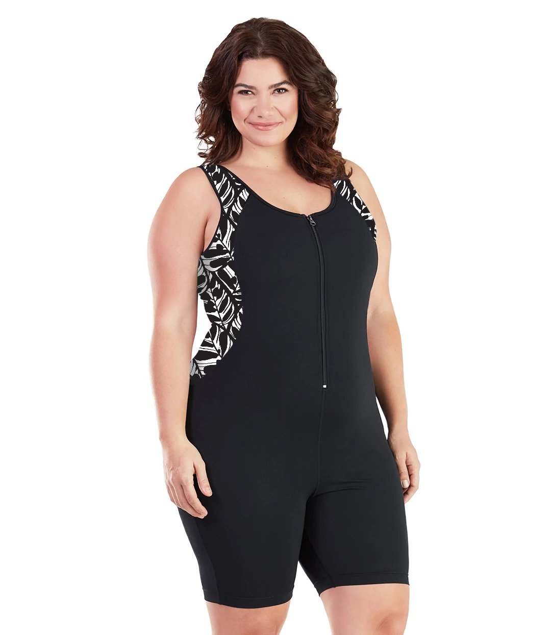 AquaSport Crossback Aquatard Tropical Black-Swim One Piece-SFO Apparel-XL-Tropical Black-JunoActive