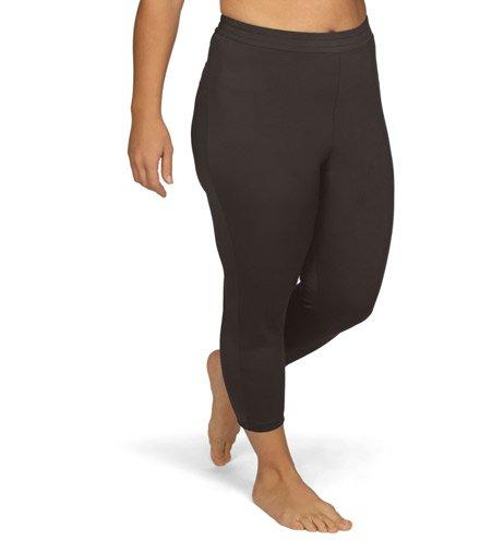 womens plus size swim capri shorts black