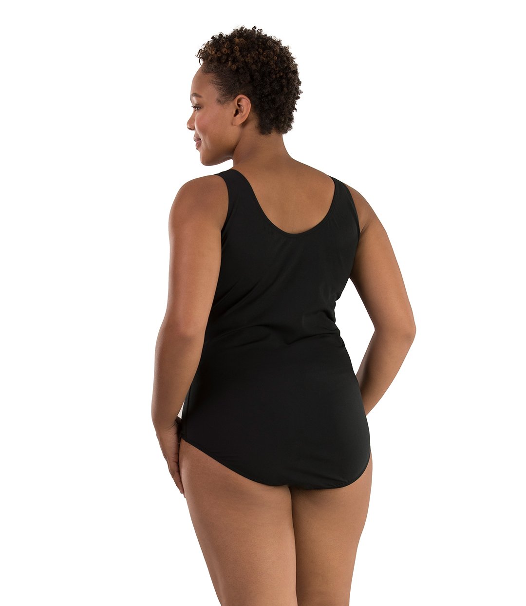 Aquasport Colorblock Tanksuit Purple and Black-Swim One Piece-SFO Apparel-XL-Purple/Black-JunoActive