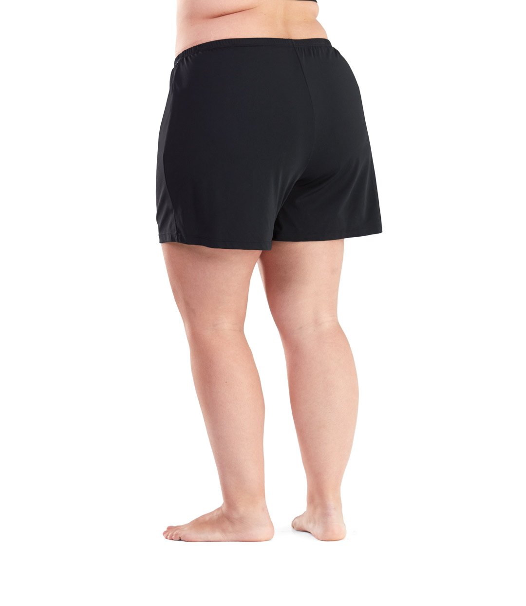 plus size swimwear short black