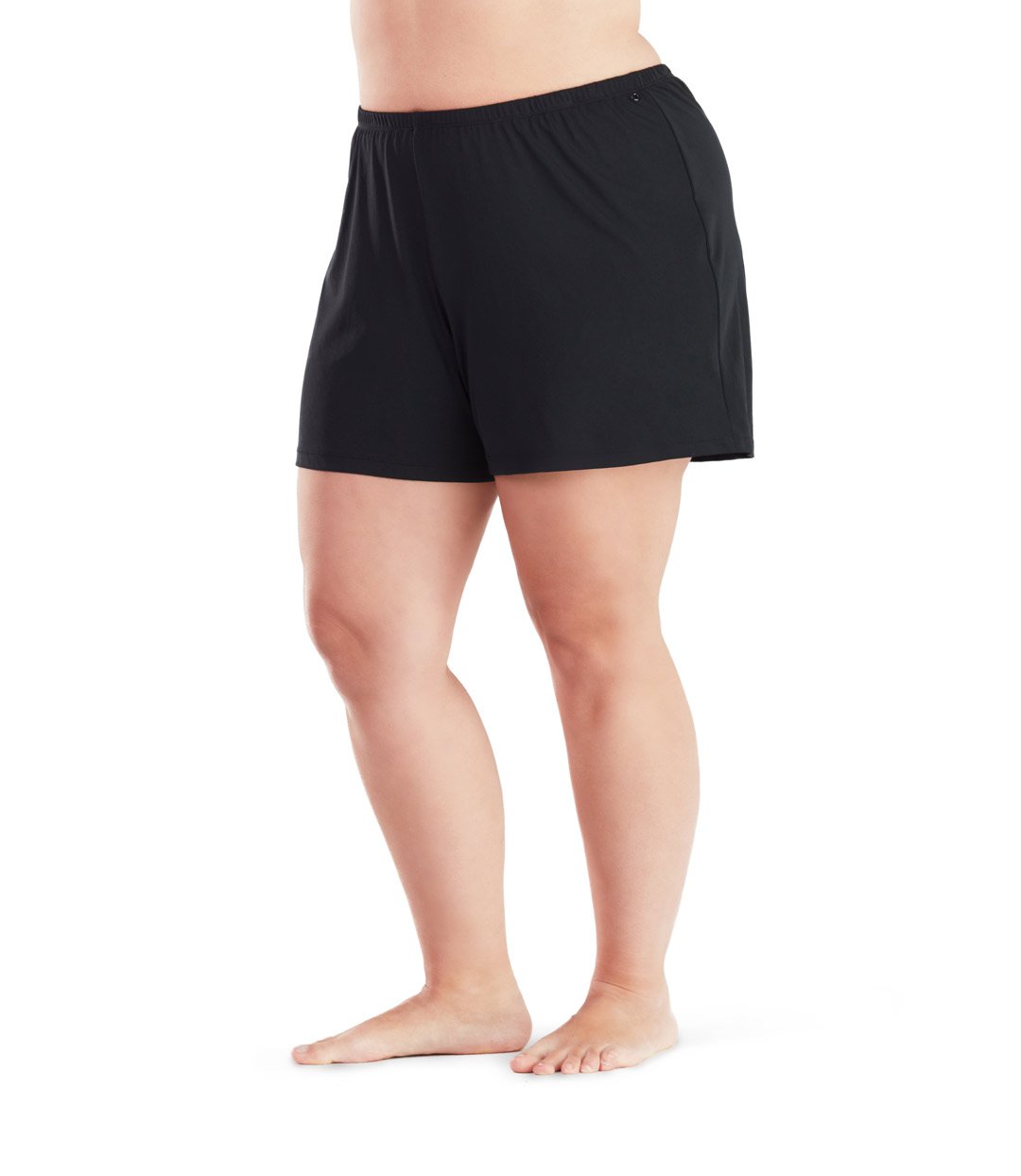 plus size swimwear short black