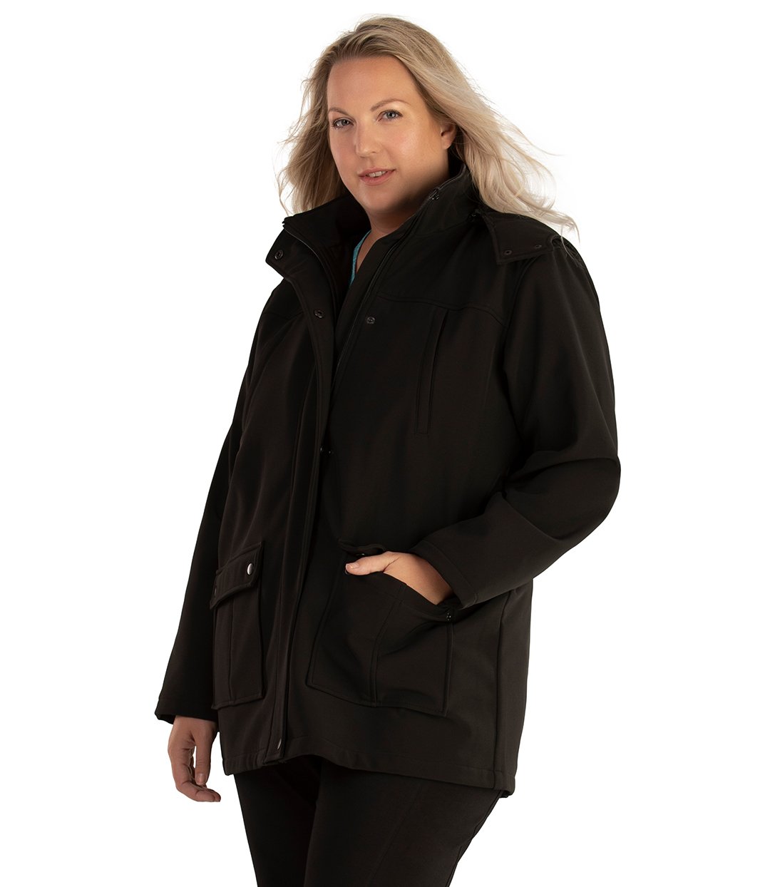 Hooded Softshell Jacket-Outerwear Jacket-Hangzhou Yelta Import and Export Co.,Ltd-XL-Black-JunoActive