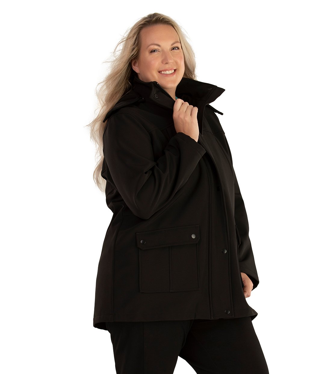 Hooded Softshell Jacket-Outerwear Jacket-Hangzhou Yelta Import and Export Co.,Ltd-XL-Black-JunoActive