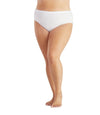 Junowear Cotton Stretch MidRise Brief-Plus Size Underwear &amp; Intimates-Hop Wo Trading Co Ltd-1X-White-JunoActive