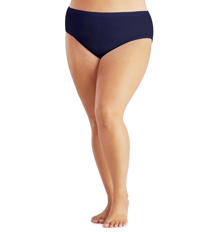 Junowear Hush Midrise Brief-Plus Size Underwear & Intimates-Hop Wo Trading Co Ltd-1X-Black-JunoActive
